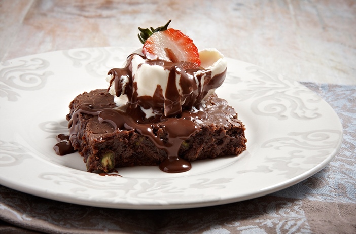 Brownies σοκολάτα με φιστίκια Αιγίνης